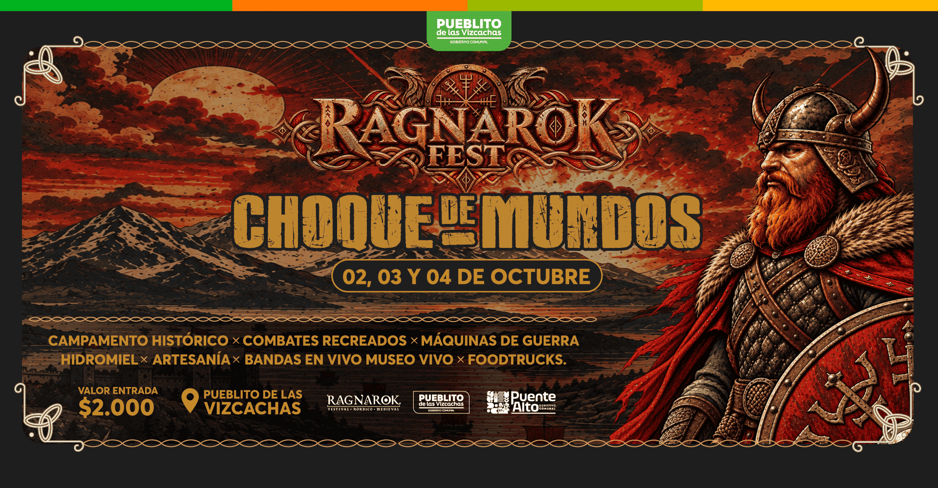 Banner Ragnarok fest Pueblito las Vizcachas