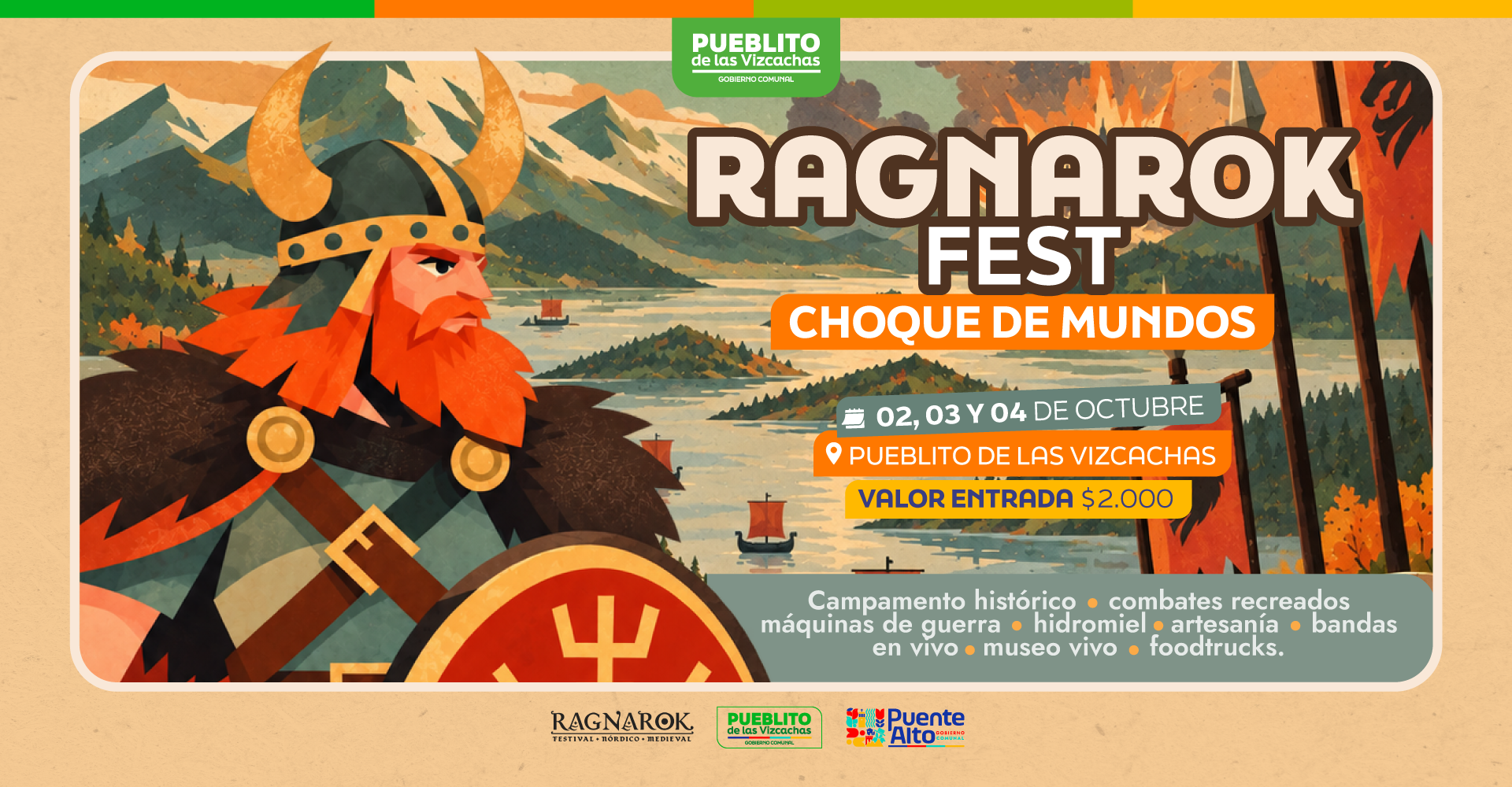 Banner Ragnarok fest Pueblito las Vizcachas